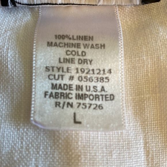 Carol Anderson vintage 100% linen tank top crisp and white - Picture 6 of 11